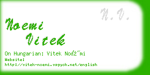 noemi vitek business card